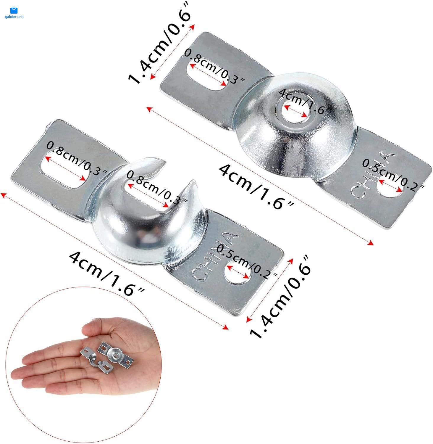 Sumnacon Metal Window Shade Brackets-4PCS Roller Hardware Inside Mount…