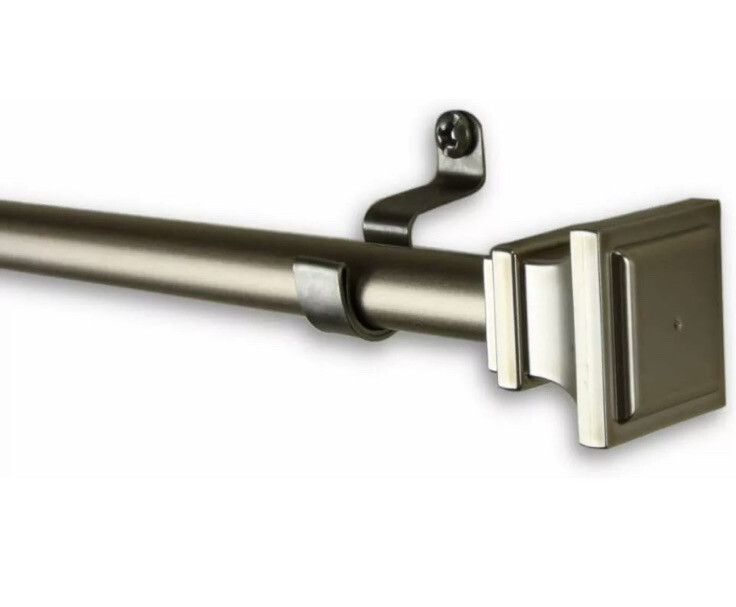 Frame 7/16” Cafe Rod 18-28” Box Adjustable Curtain Rod, Satin Nickel *NEW! FAST!