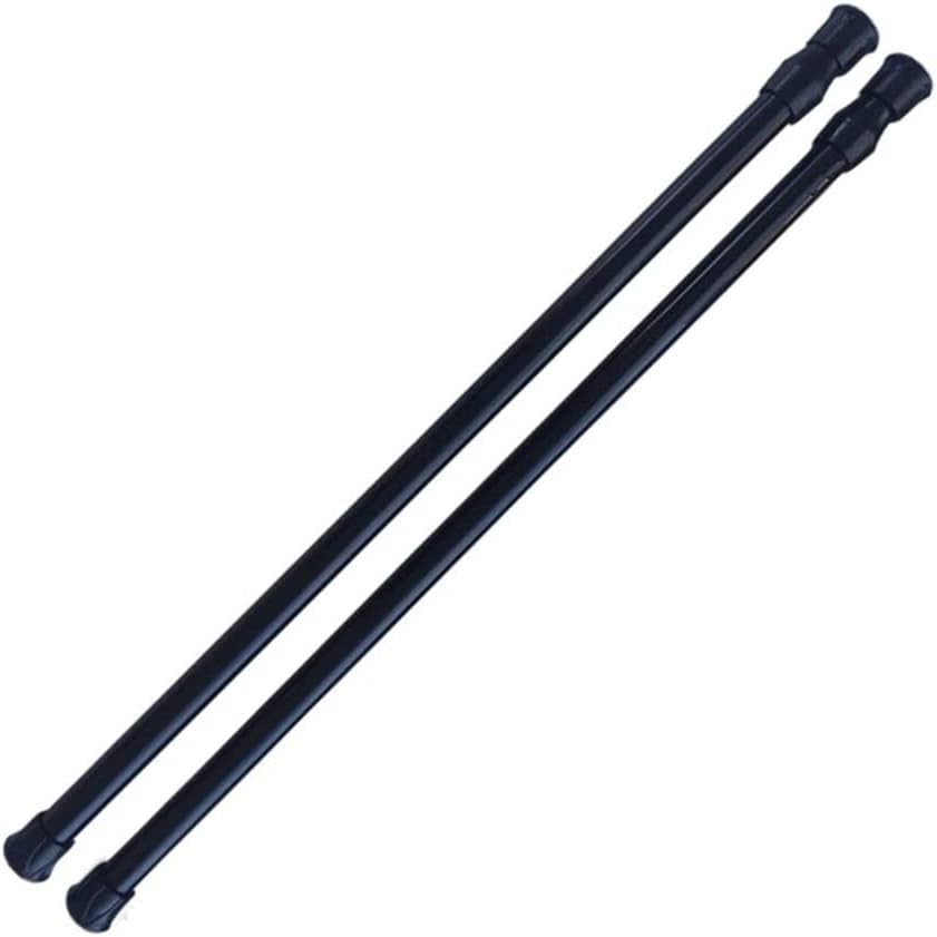 Tension Curtain Rod for Window Cupboard Closet, Black Extendable Adjustable