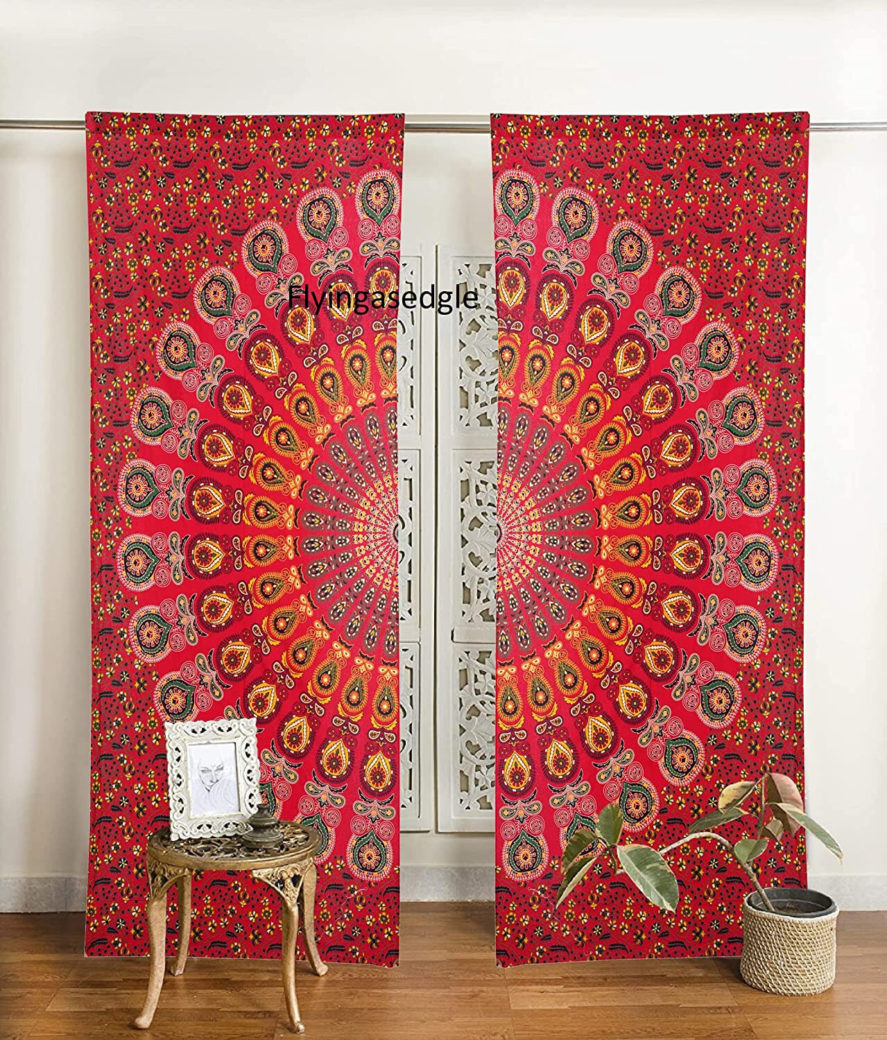Indian Curtains Hippie Mandala Tapestry Wall Hanging Bohemian Valances Decor Art
