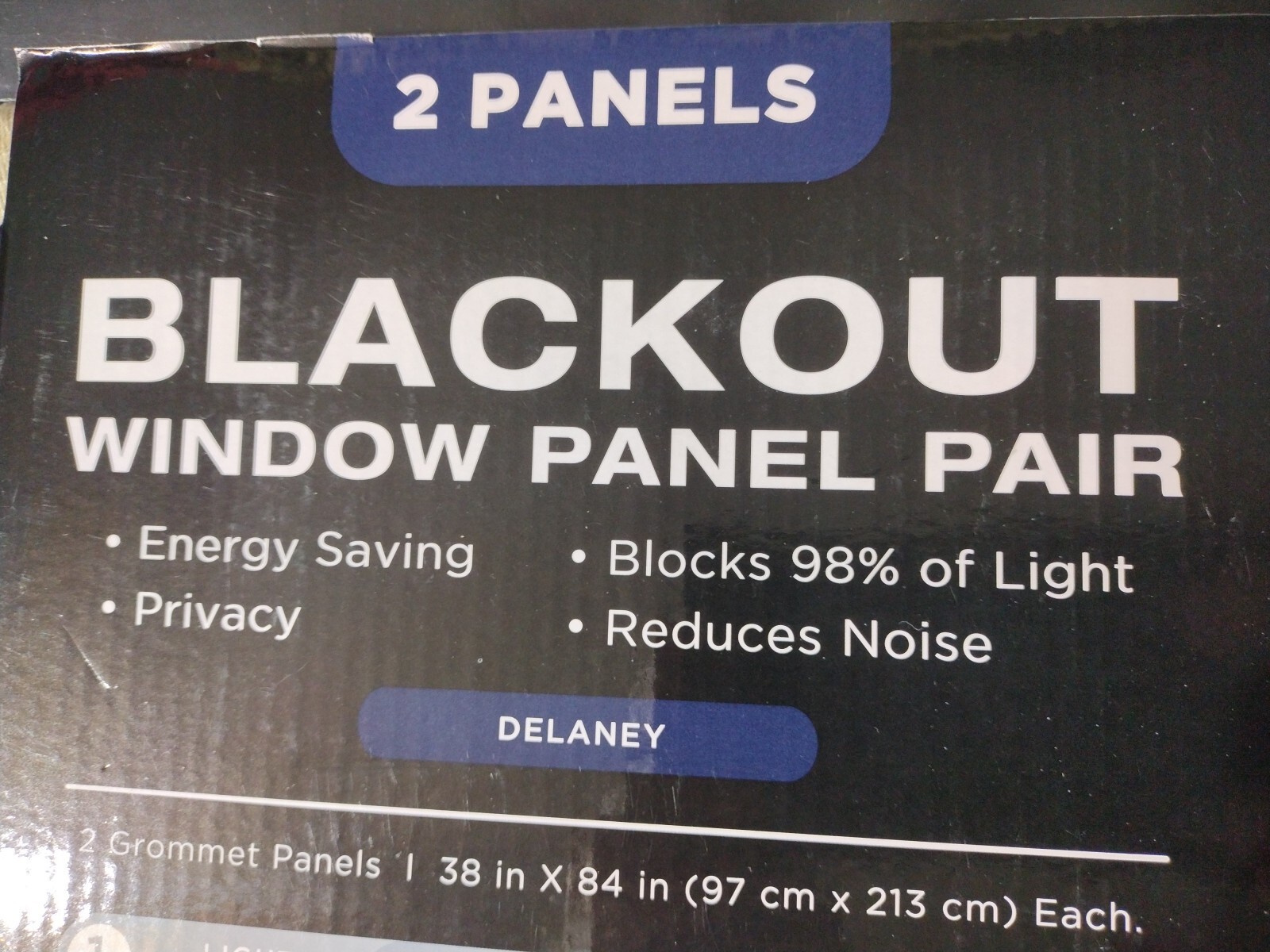 JCP Blackout panel pair, Delaney, Grommet curtains 76″ x 84” Linen, NIP