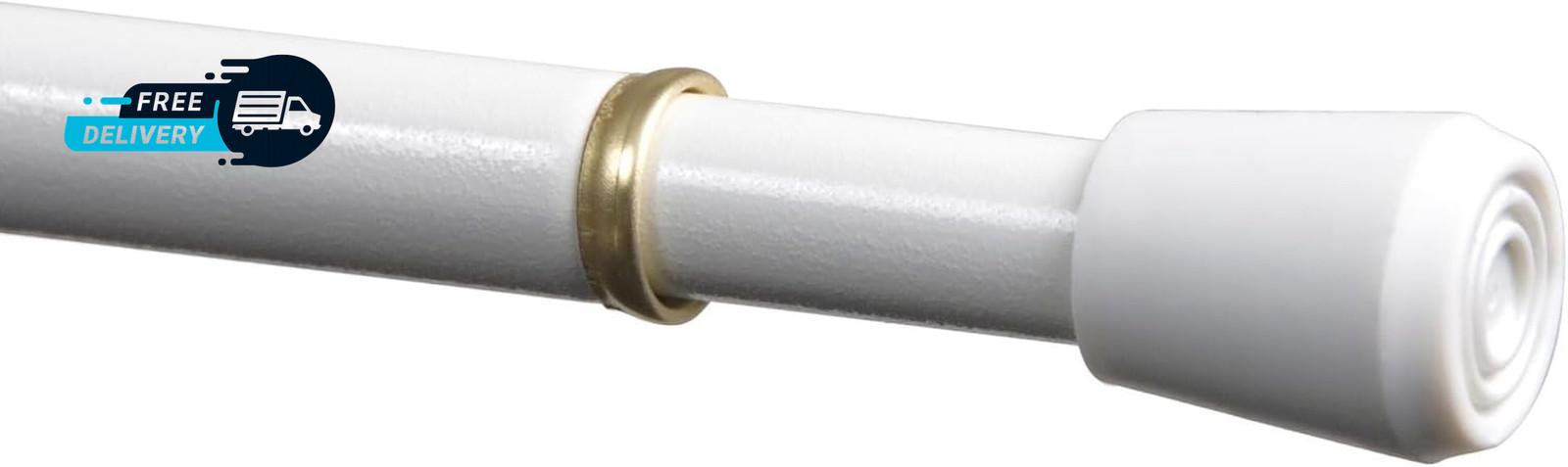 28-48 In. Adjustable Spring Tension Curtain Rod 7/16 In. Diameter Steel Tube