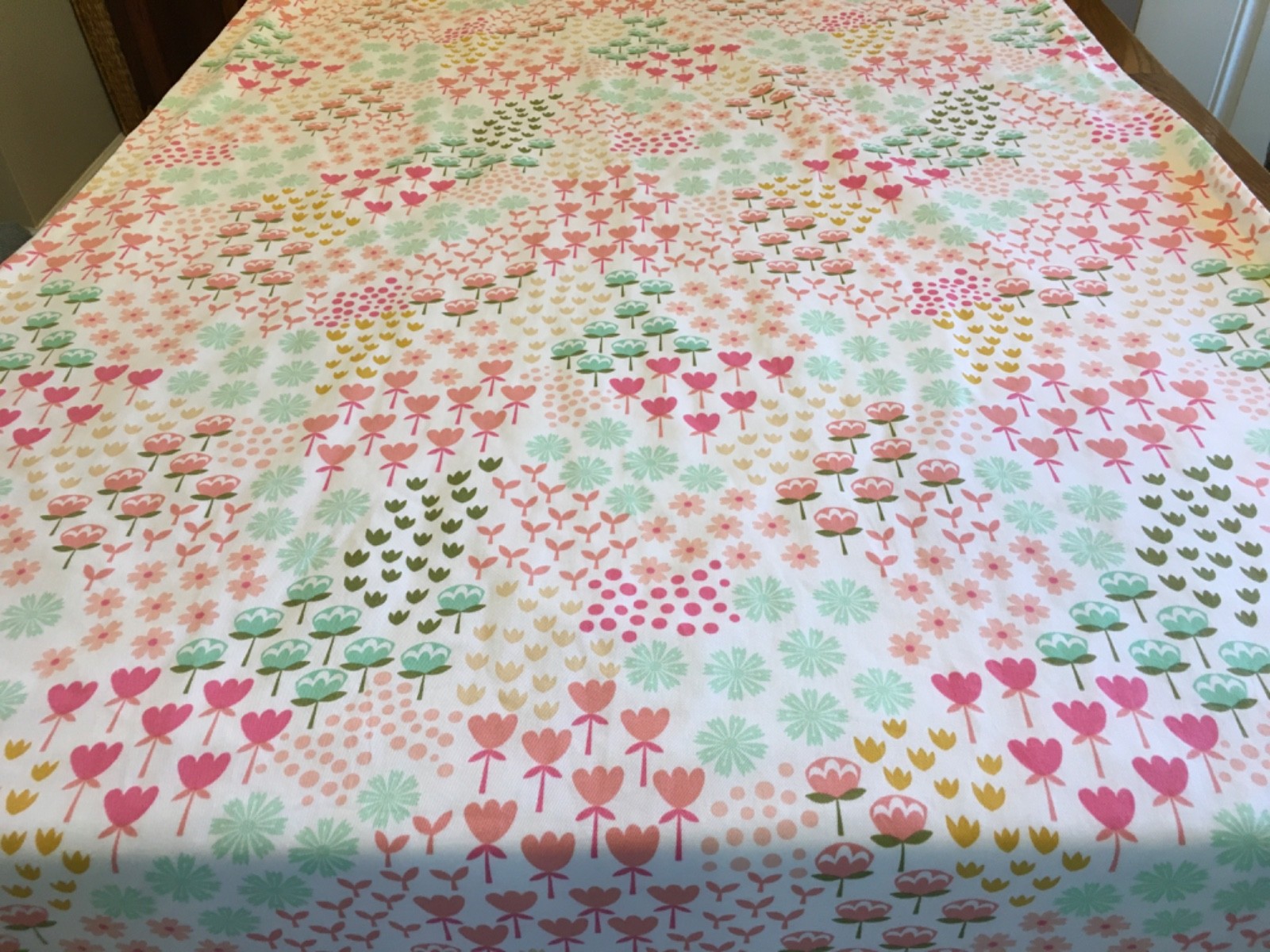 Pillowfort Window Panel with flowers lined 42×94