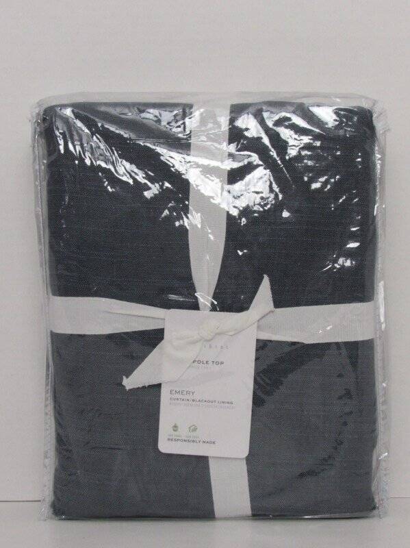Pottery Barn Emery Linen Curtains Cotton lined, 48″ x 84″ Mineral Blue NWT