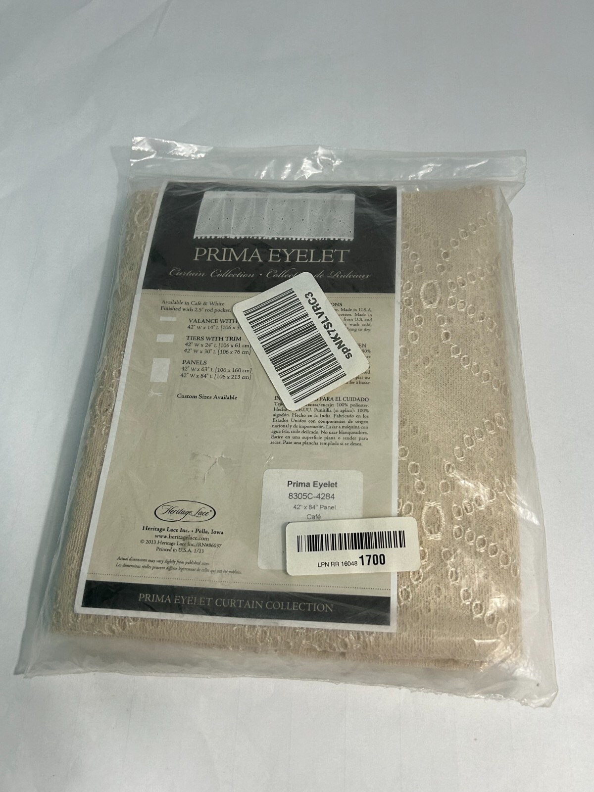 NEW Prima Eyelet Curtain (pk of 1)