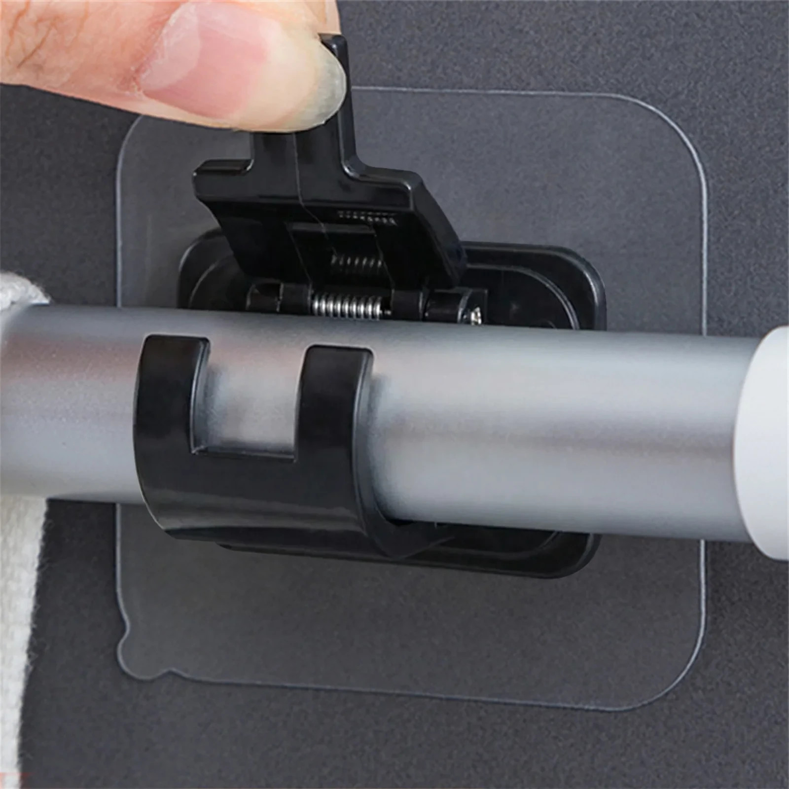 8 PCS No Drill Curtain Rod Brackets No Drilling Self Adhesive Curtain Rod Holder