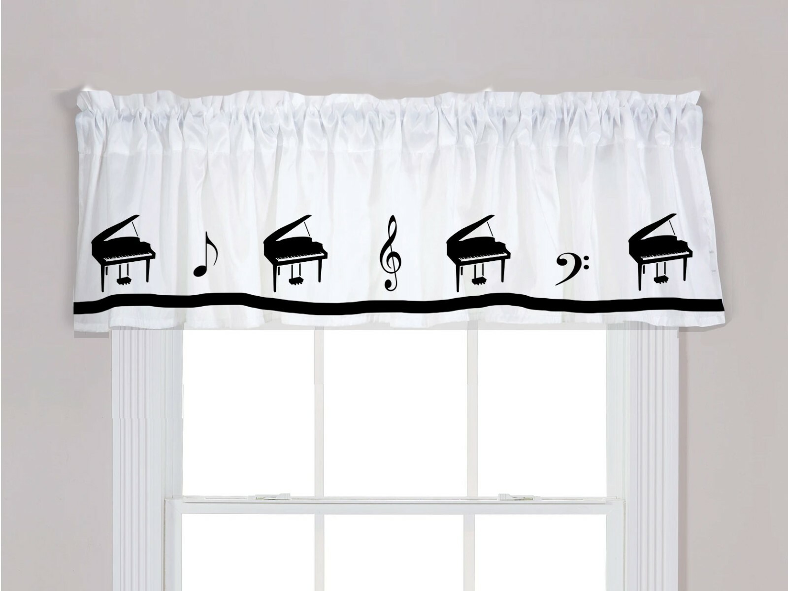 Grand Piano Music Teacher Window Valance in Your Choice of Colors Handmade Decor
