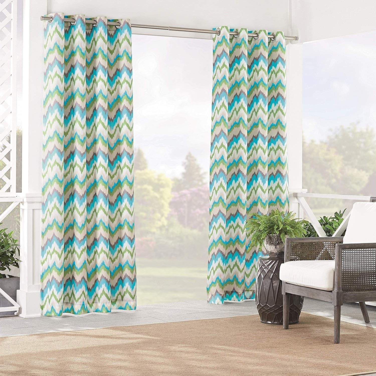 Waverly Sun n Shade Curtain Panel One Grommet Panel 52″ x 95″ (One Panel)