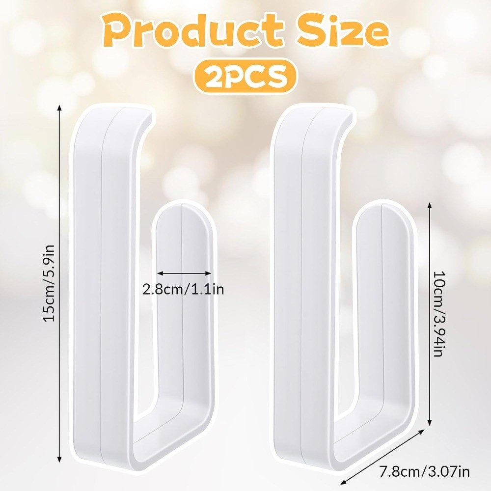 2 Pack Curtain Holdbacks No Drill Self Adhesive Curtain Tiebacks Hooks Plastic