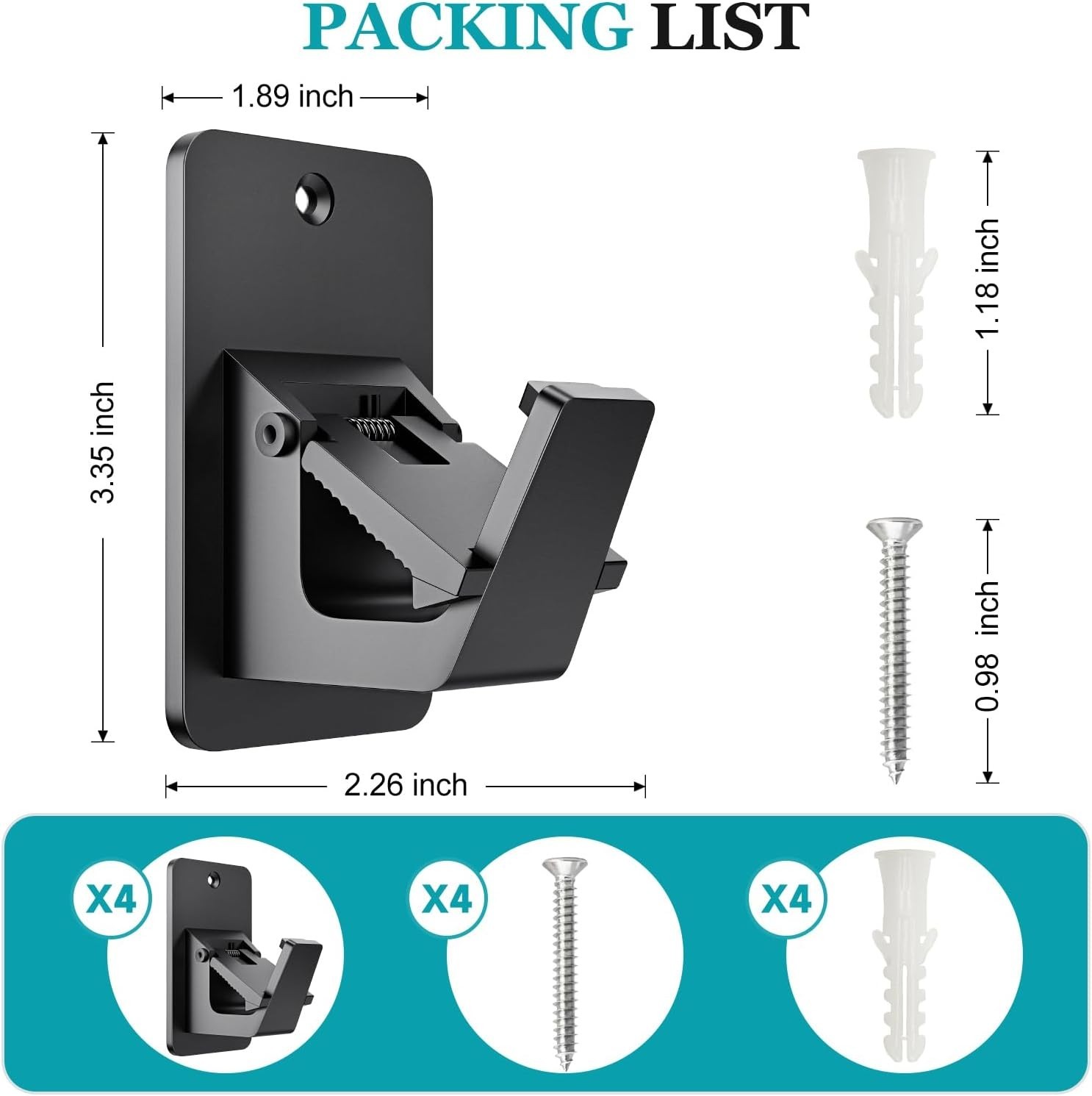 3M Adhesive No Drill Curtain Rod Brackets – Heavy Duty 30LB Holders for Bathr…