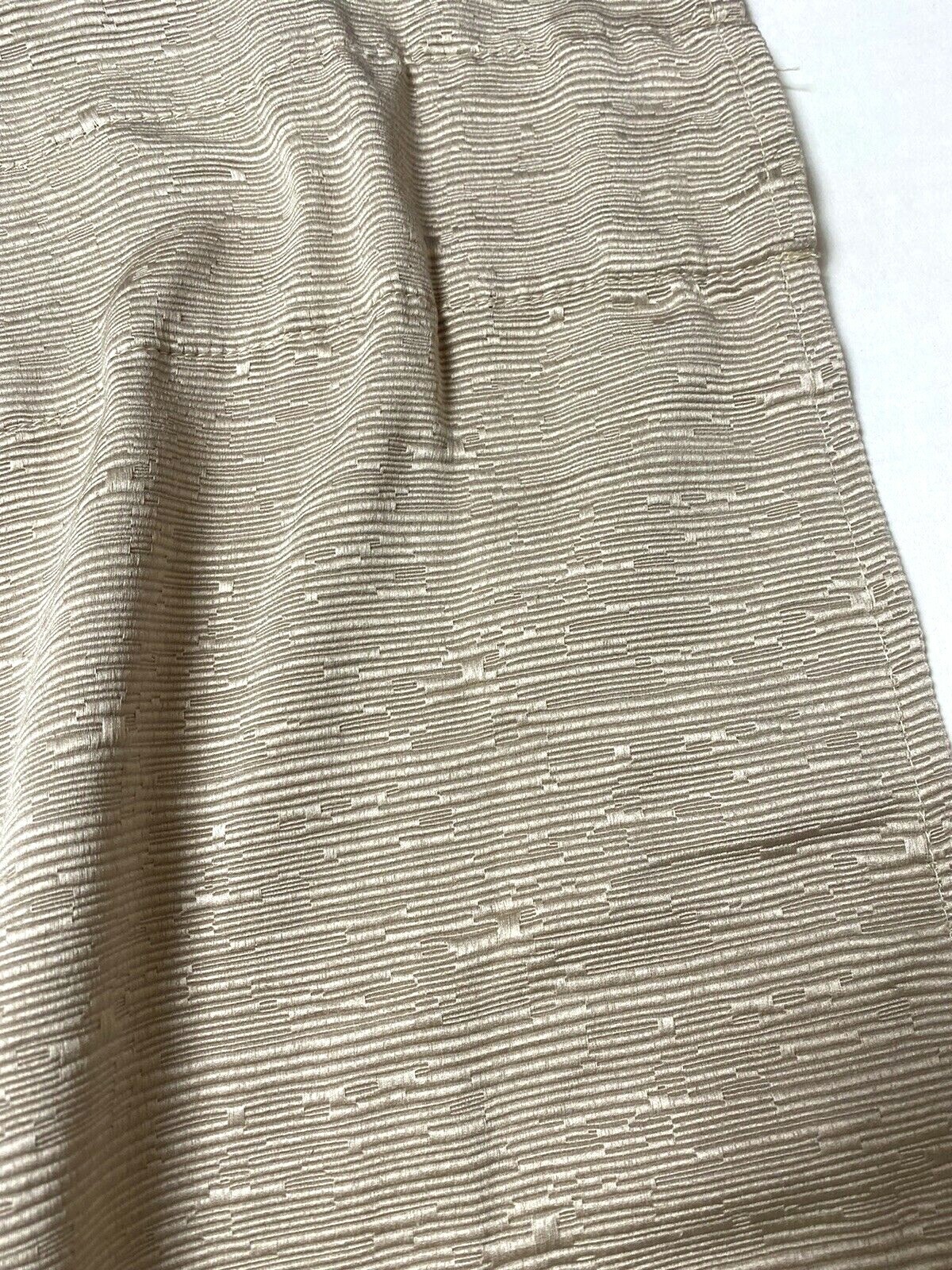 2 Essential Home Textured Curtains Drapes Panels Beige Taupe Light 63″ Faux Silk
