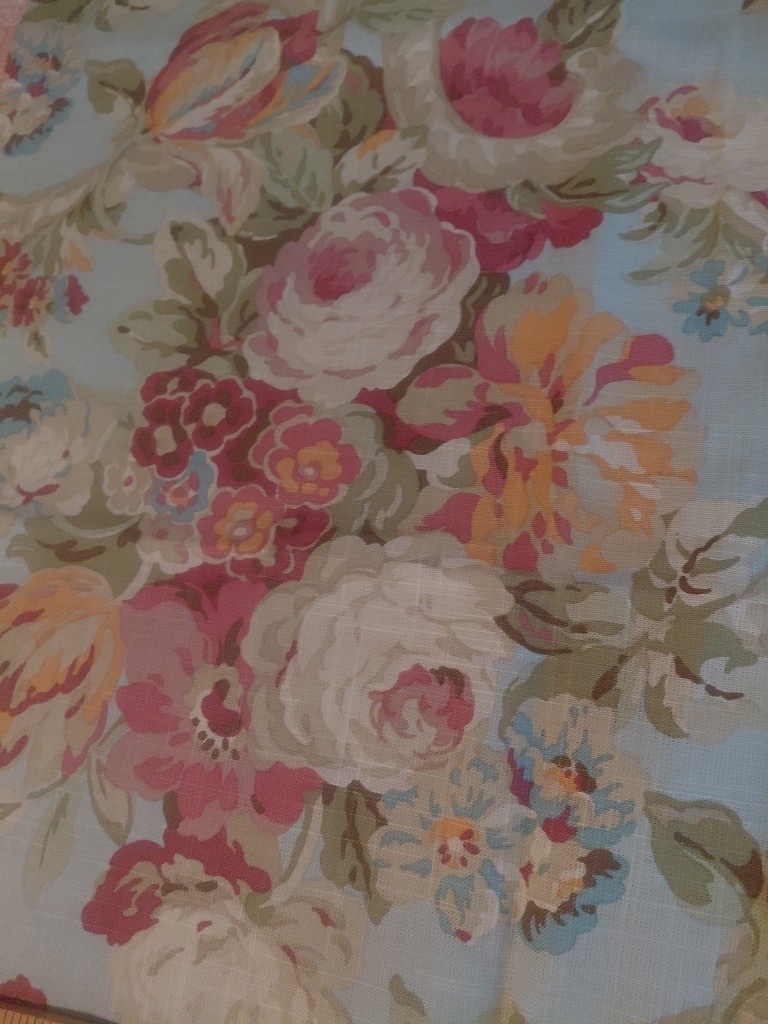 Waverly 25″ x 37″ Tier Curtains set of 2 Spring Bling Roses Floral Cotton
