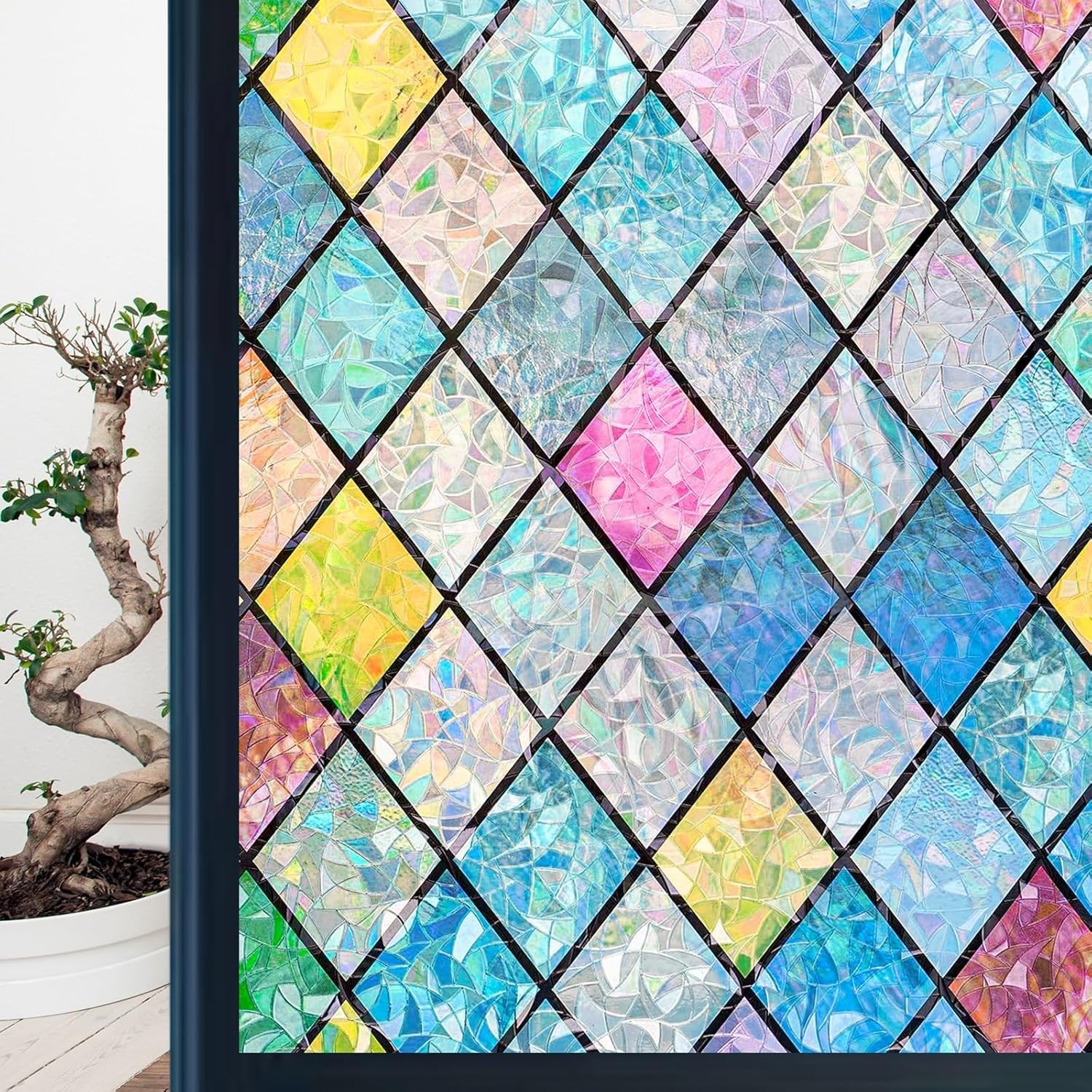 UV Blocking Rainbow Window Film – Stained Glass Effect for Home 17.7 x 78.7