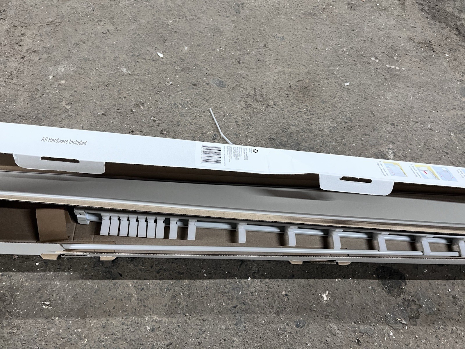 Custom Cut Vertical Blind Headrail 45 inch White Wand Control **New**