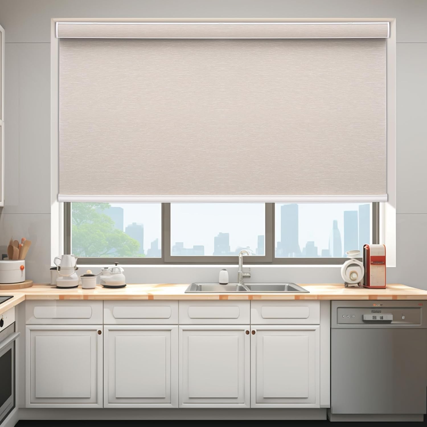 Changshade CUSTOM CUT Roller Shades Blackout Roller Blinds For Window