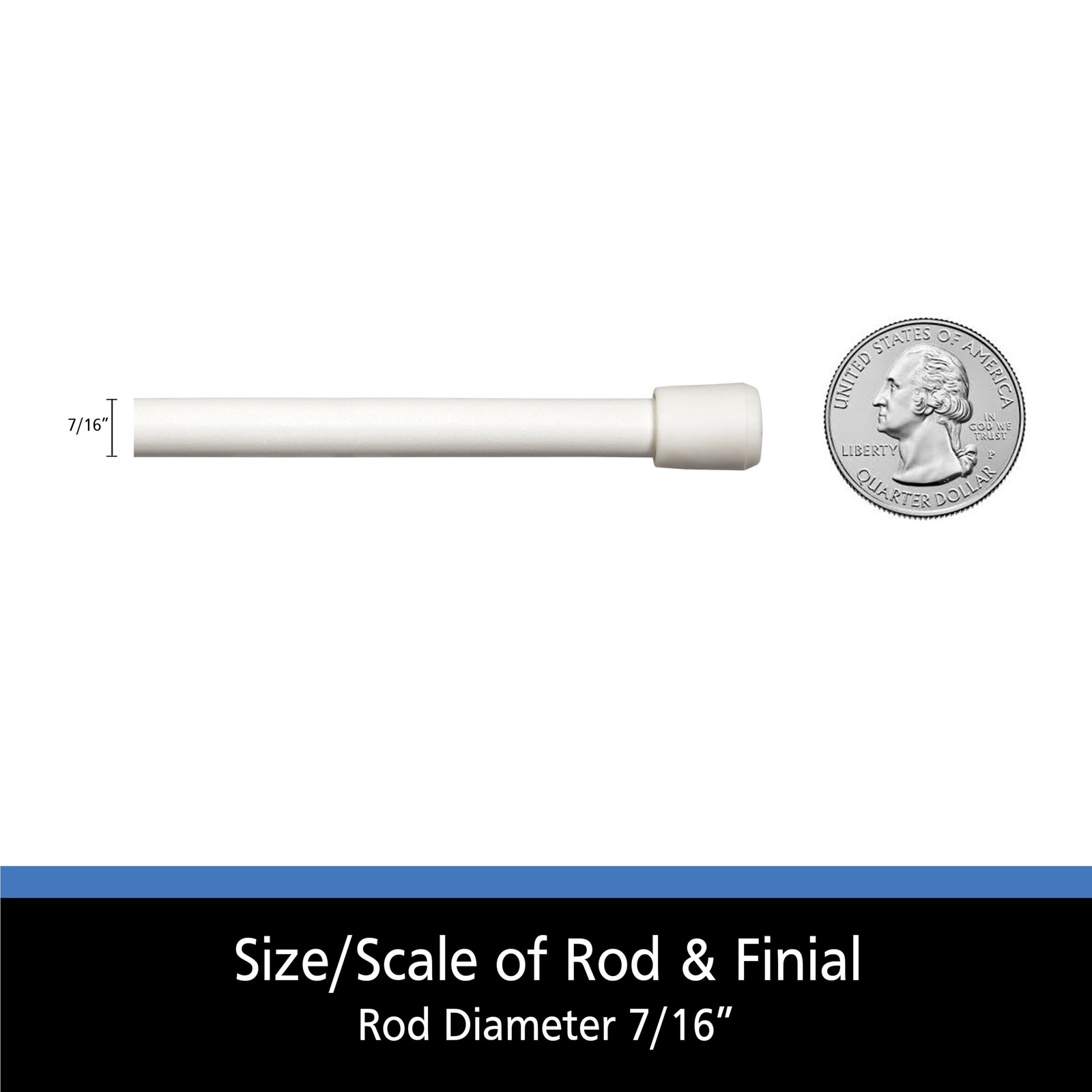 (2 pack) Mainstays 28-48 in. Adjustable Spring Tension Curtain Rod, 7/16 in