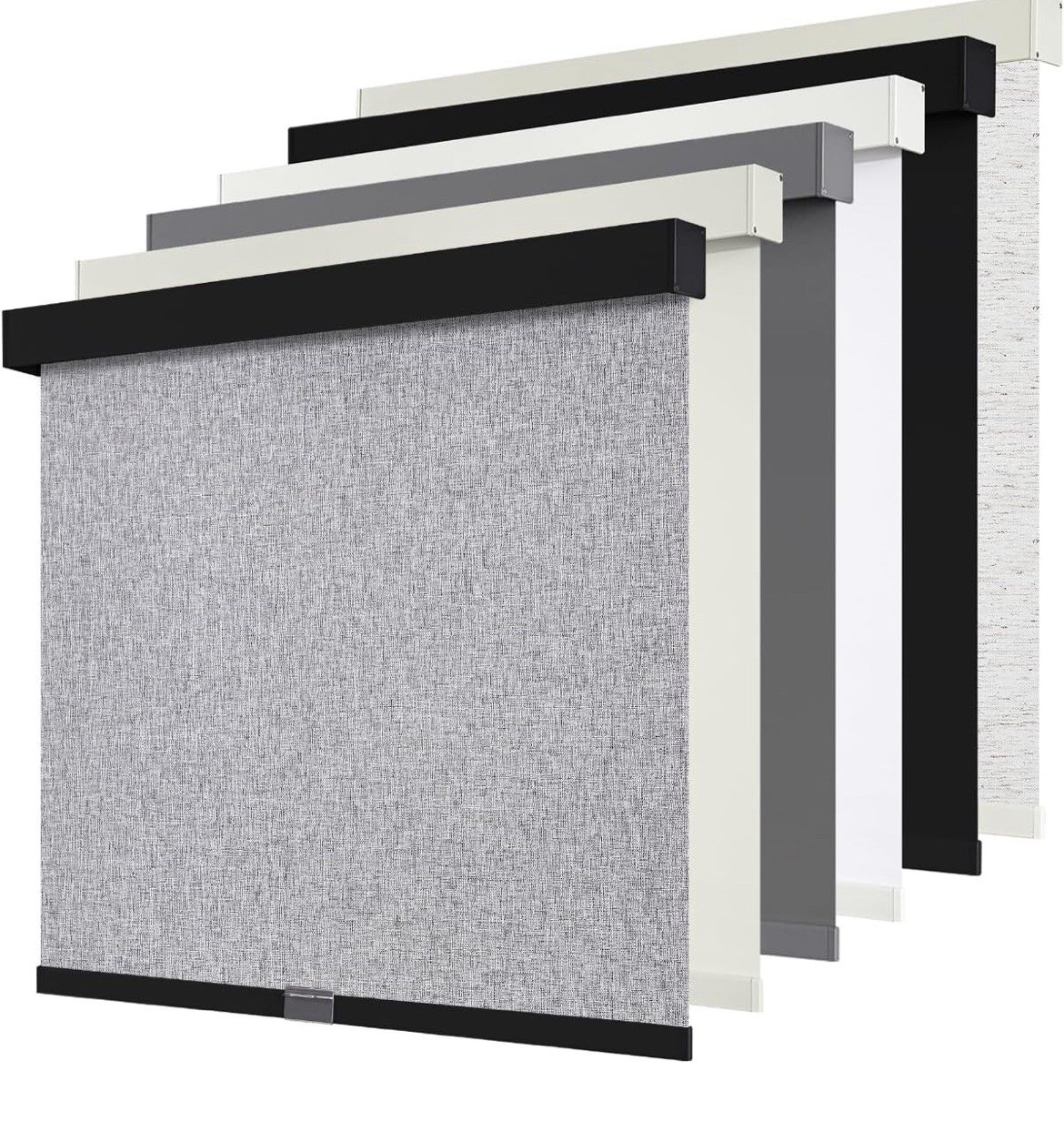 Cordless Blackout Roller Shades Blinds for Windows Free-Stop,Pull Down Room D…