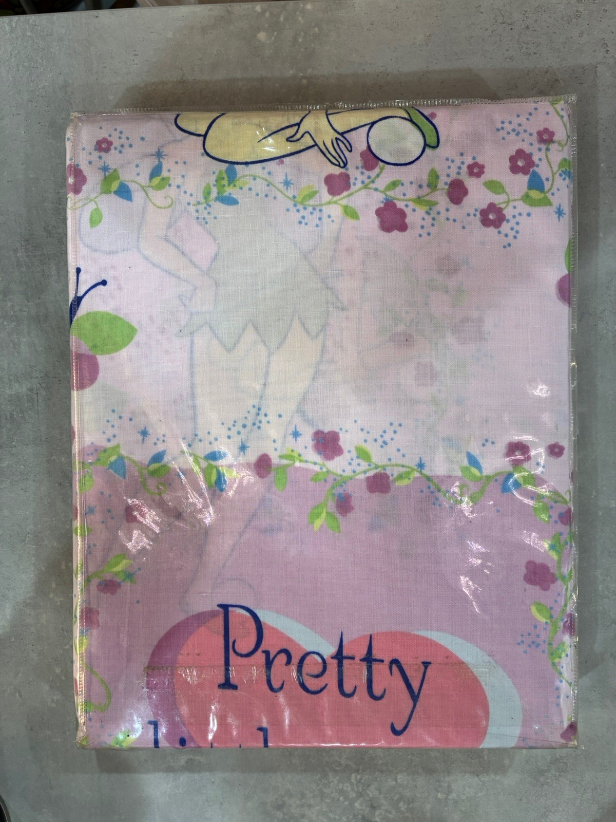 DISNEY Home Tinkerbell Curtains Tab Top Pair 120cm X 213cm Cotton Fairies Pink