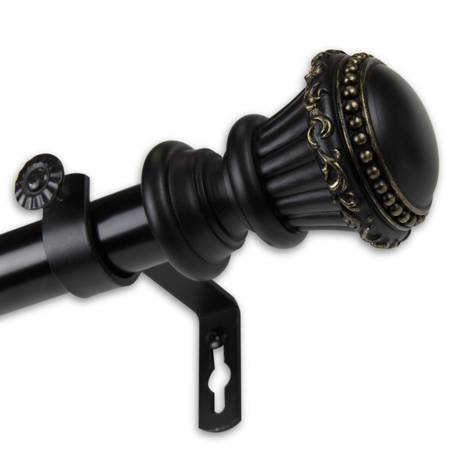 InStyleDesign Trinity 1 inch Diameter Adjustable Curtain Rod Bronze 28 to 48 inc