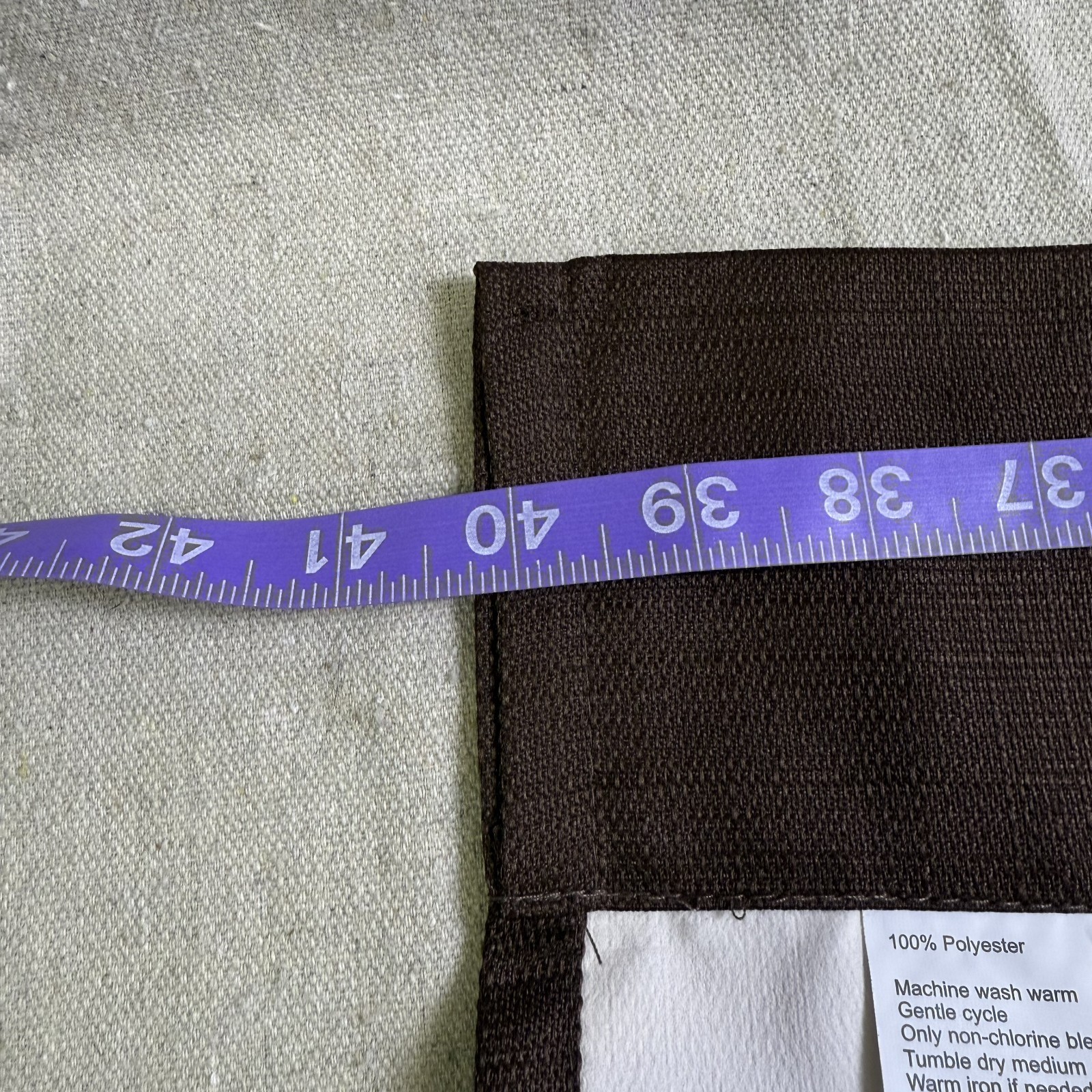 Chocolate Brown Textured Blackout Drapes 40″x 83″ Lined Pole Pocket