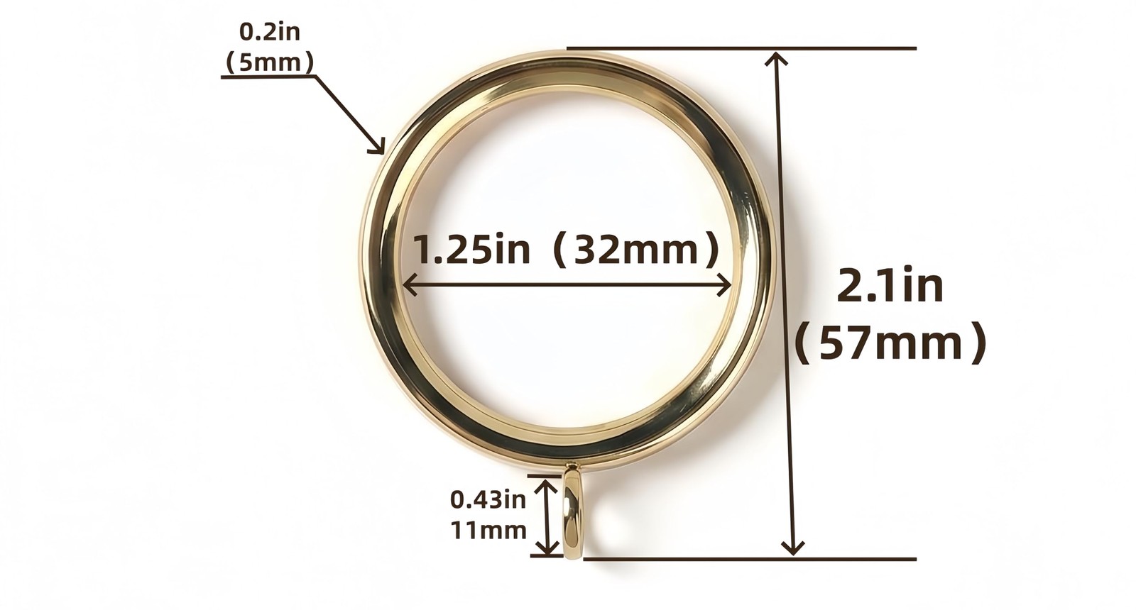 1.25 Inch HalfRound Gold Curtain Eyelets 40 PCS Heavy Duty Iron Quiet Glide
