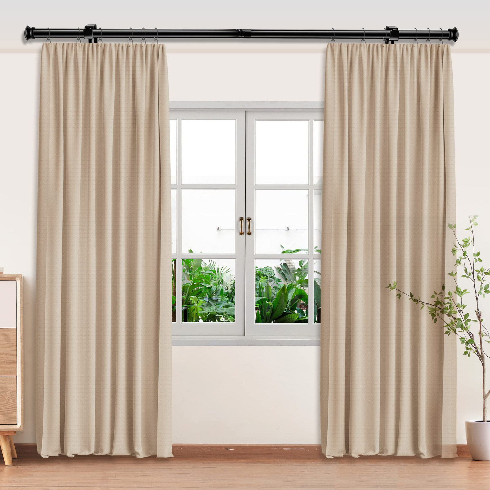 Standard Decorative Window Curtain Rods 30 to 45 Inch,5/8 Inch Diameter Small…