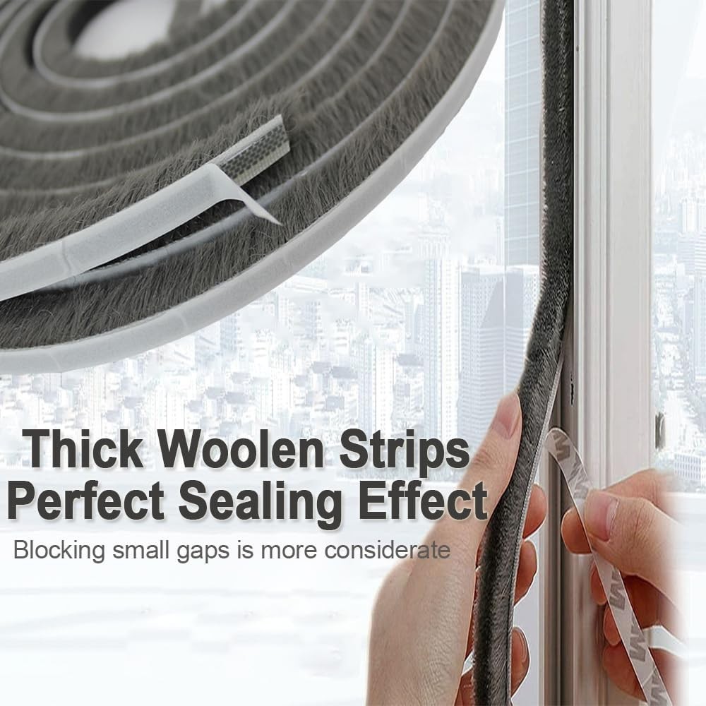Strong Adhesive Window Weather Stripping – 33ft Soundproof & Dustproof Seal