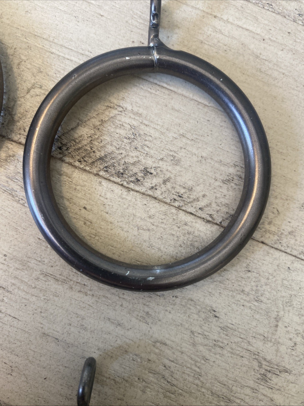 Metal 2.25″ Drapery Rings Bronze with fixed Eyelet fits 2″ Rod Set of 10