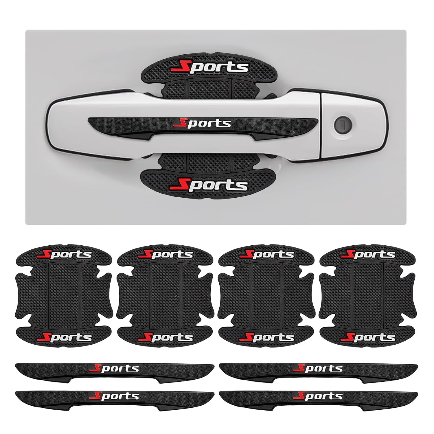 Car Door Handle Protector 8 PCS Stylish Auto Door Handle Cup Scratch Guard