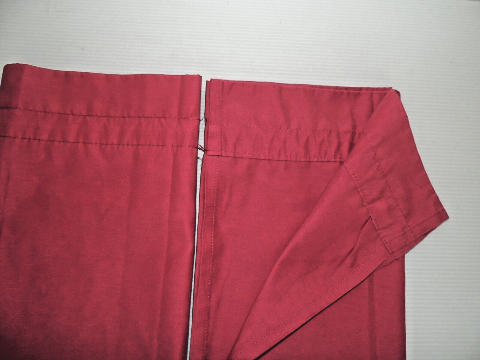 Solid Burgundy Cotton Blend Window Valance 68 x 14 inch