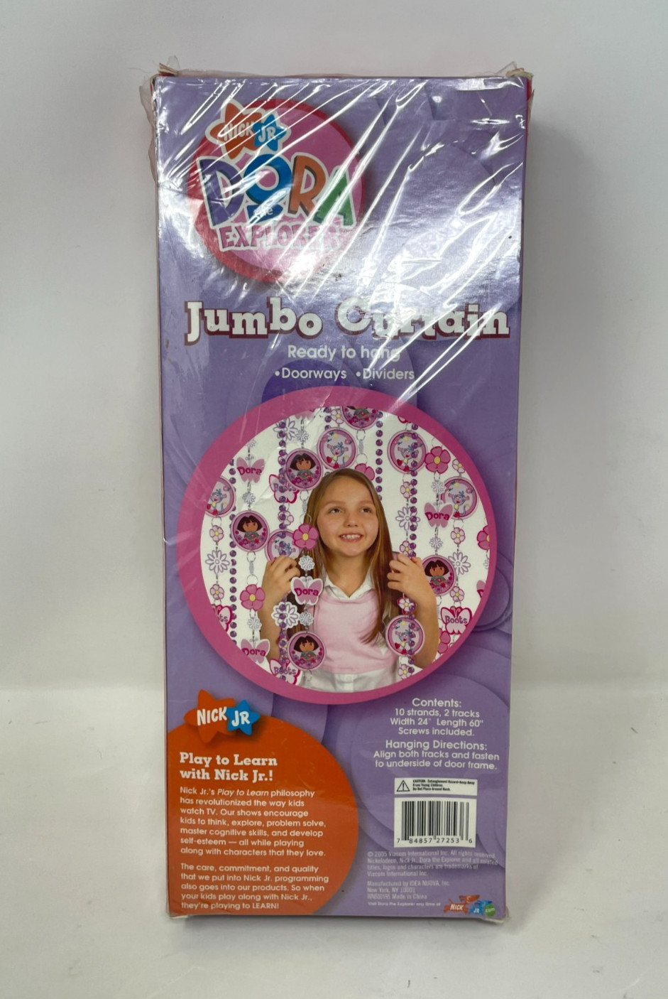 Nick Jr Dora The Explorer Beaded Jumbo Curtain 24×60 Ready to Hang