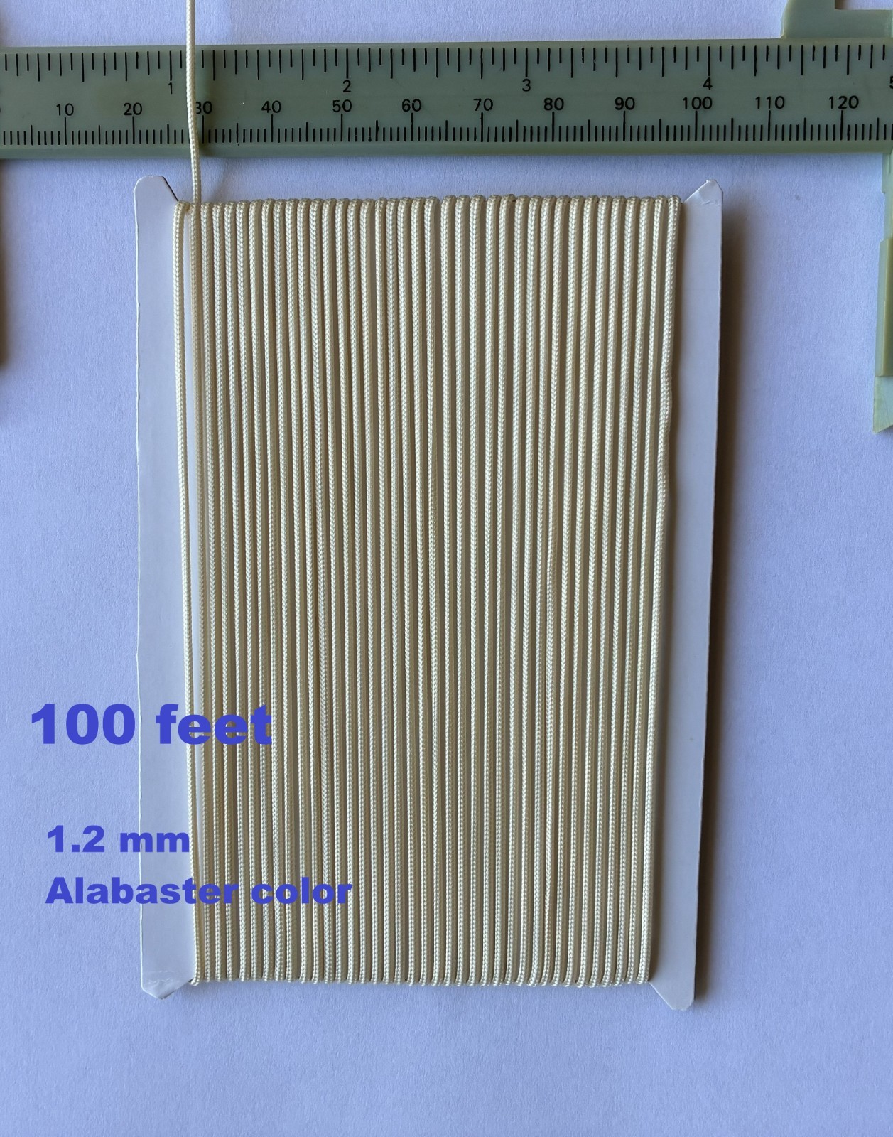 100 feet 1.2 mm Alabaster color Lift Pull String Cord for Window Blinds & Shades