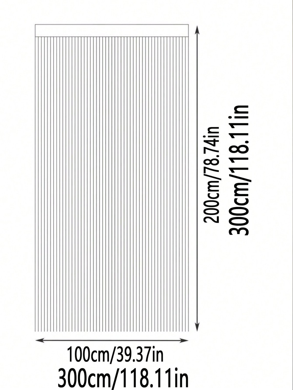 Black Shiny Thread Beaded Curtain 100x200cm 2 Packs 4 Packs 300x300cm