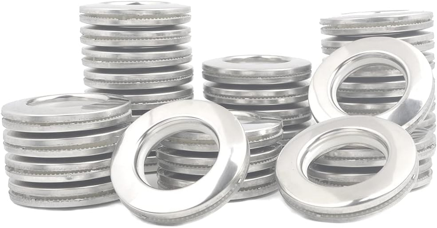 Curtain Grommets Surface 28 Pcs Stainless Steel Eyelet Rings Inner Layer ABS Pla