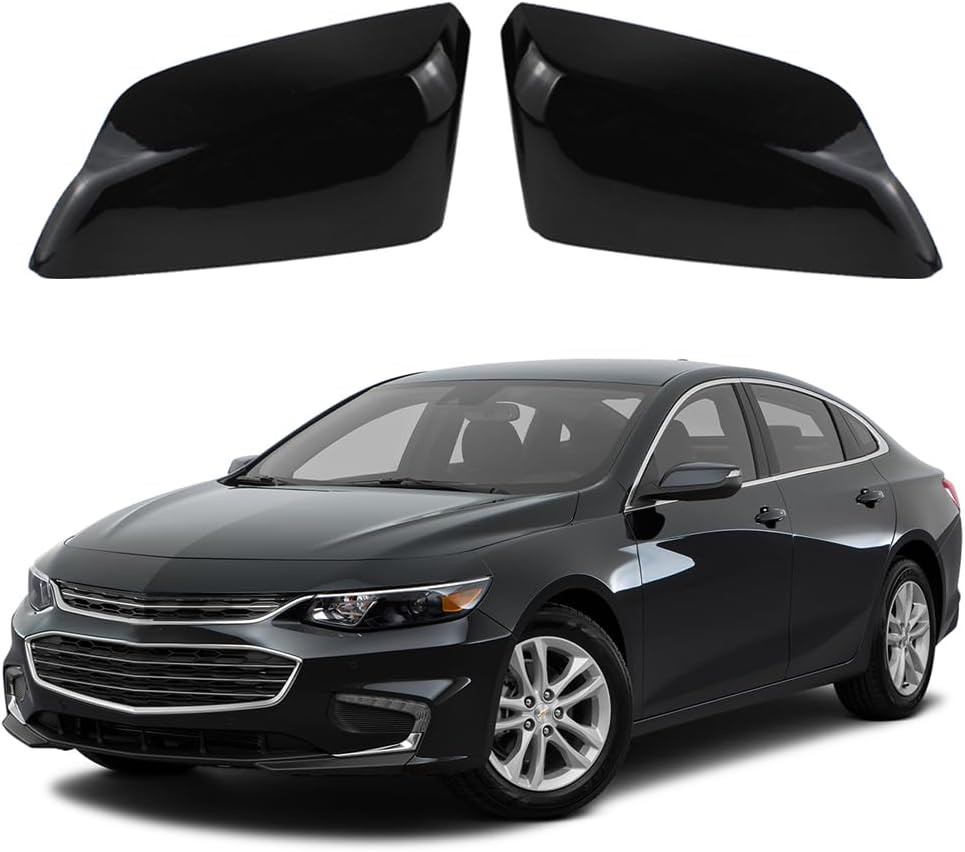 Side Mirror Cover Cap Compatible with Chevrolet Malibu 2016-2024 Replaces Drive