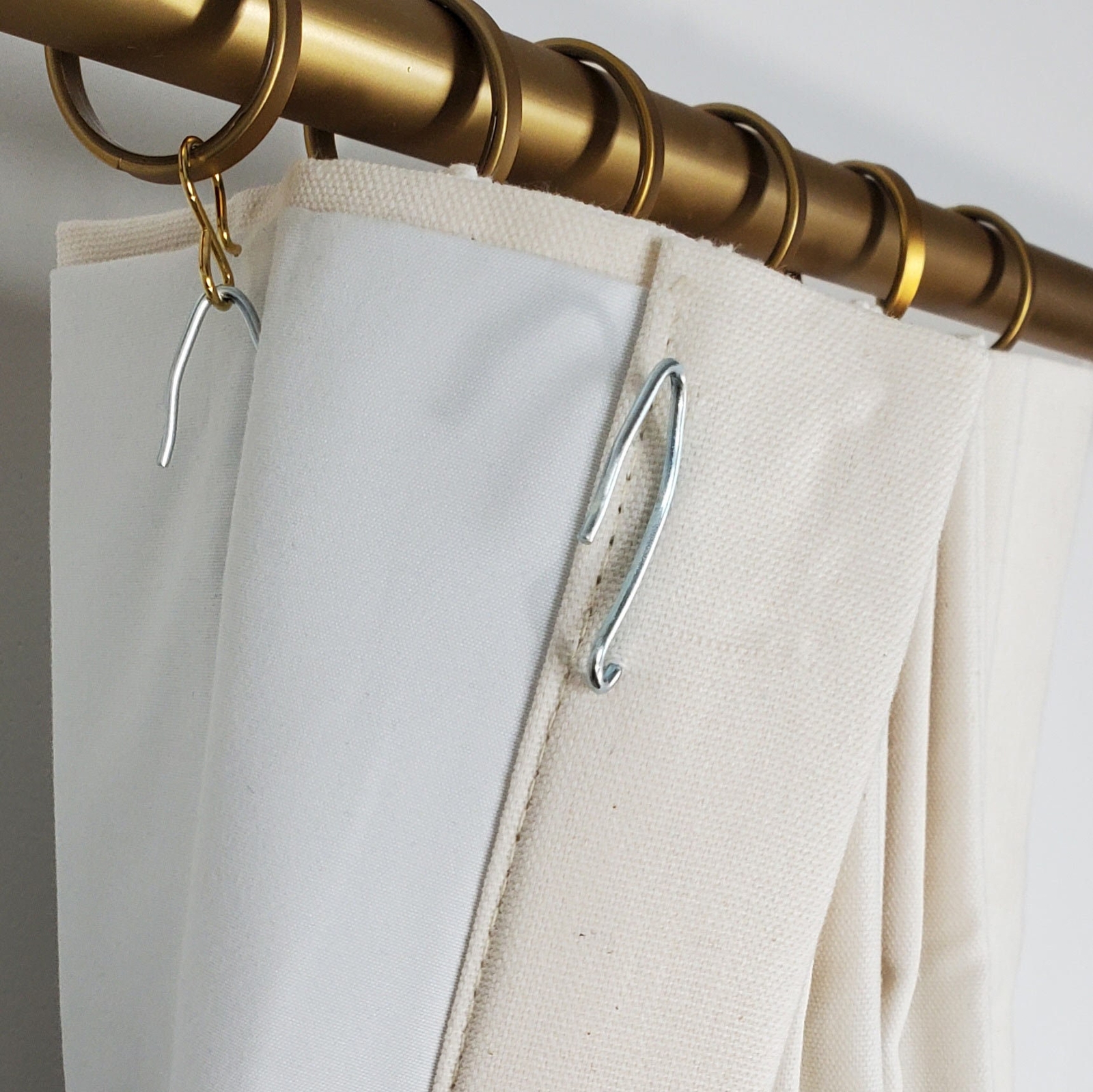 Custom Blackout Drapes – Pleated – 7 oz. Cotton Duck Natural – 1 Pair / 2 Panels