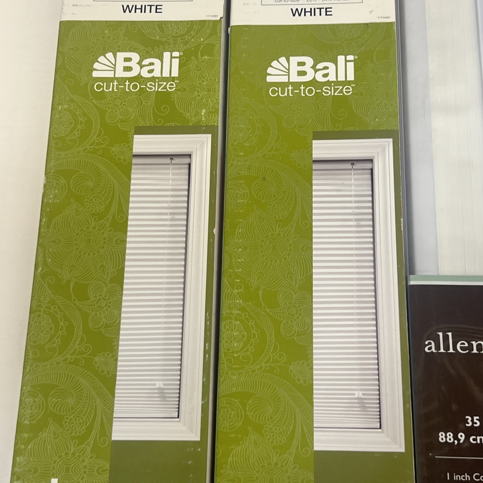 Bali/Allen + Roth Set Of 4 35”X 72” WHITE – Cellular Shade New