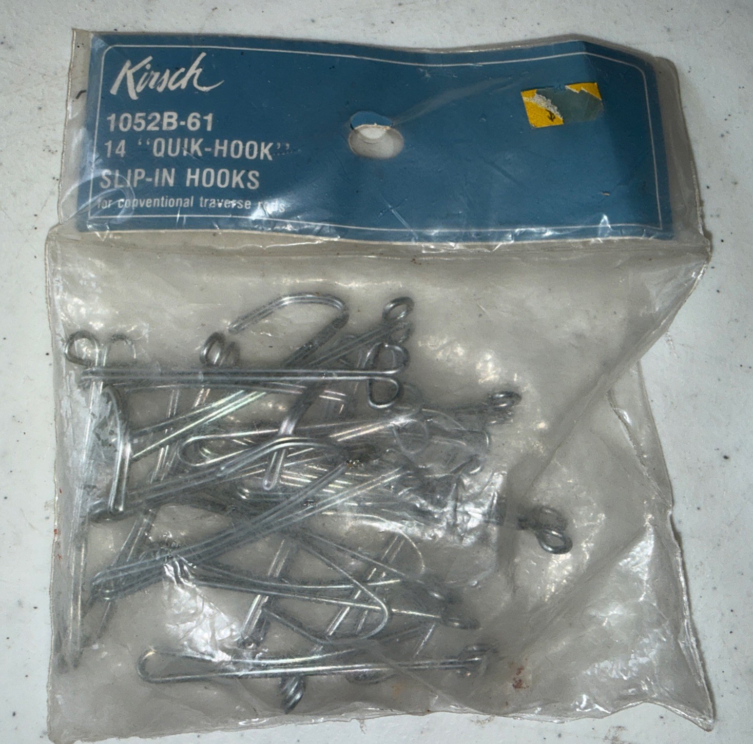 NOS 33 Total Kirsch Drapery Quick Hook Slip-In Hooks for 4″ Traverse Rods