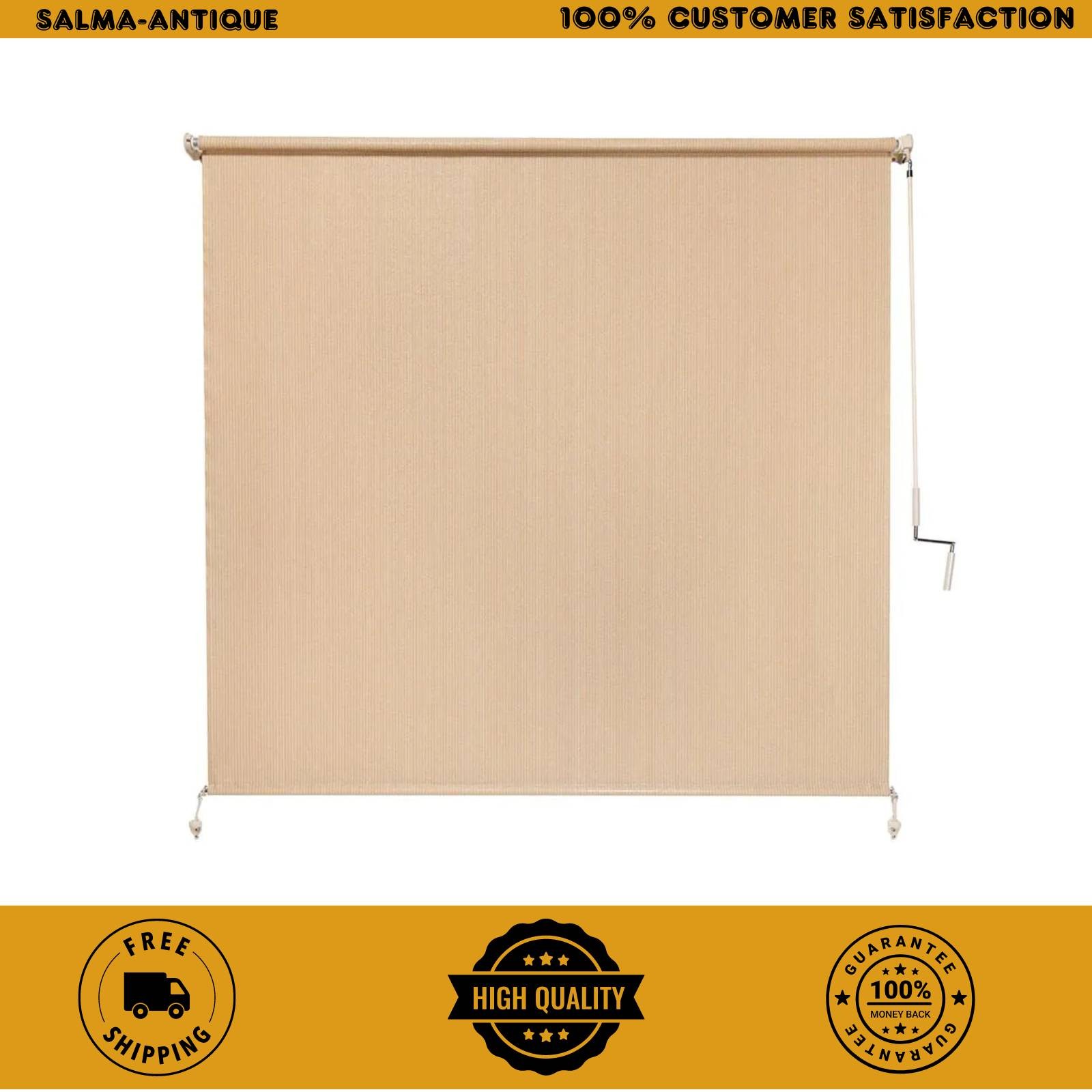 Coolaroo 72×72 Southern Sunset UV Blocking Exterior Roller Shade