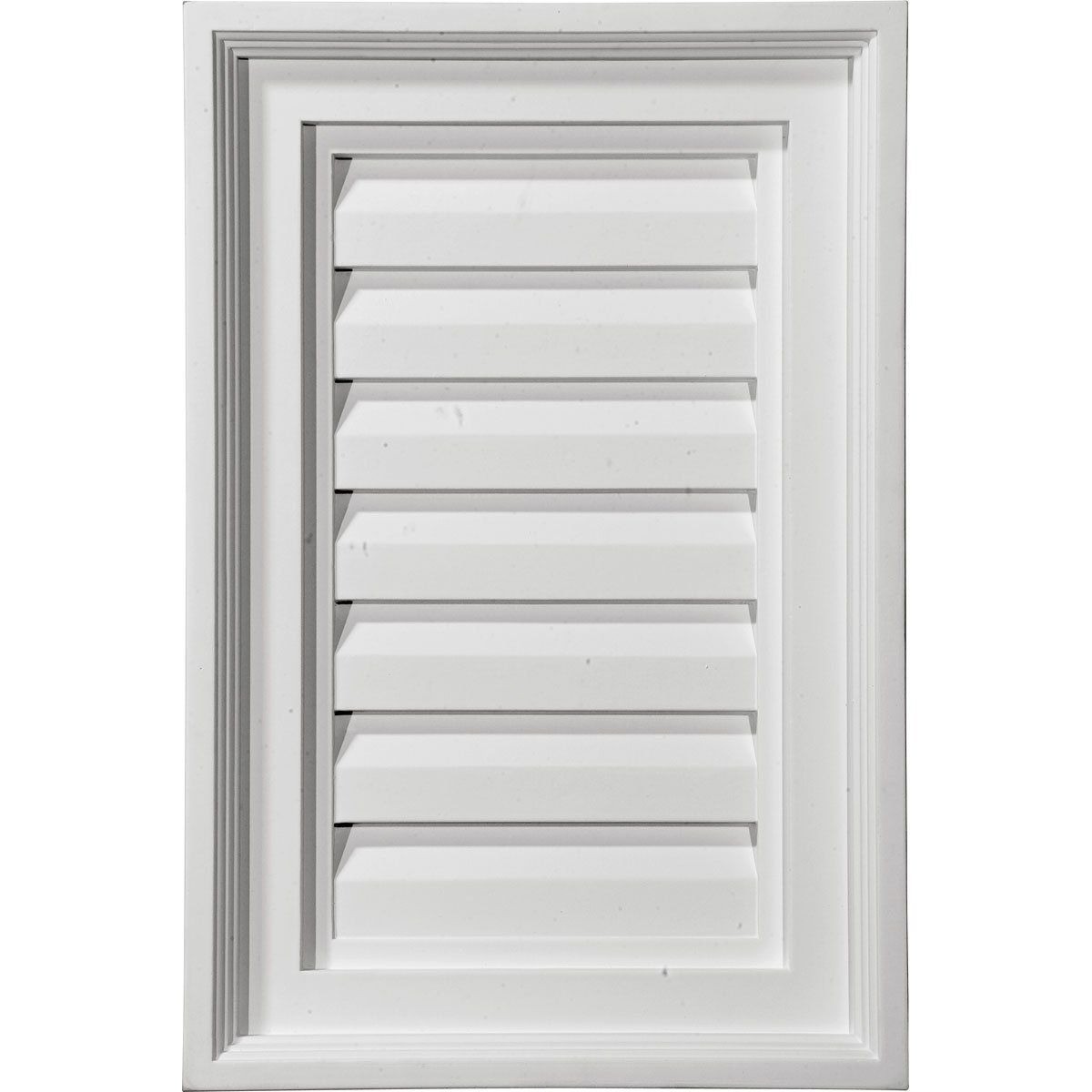 12″W x 24″H x 1 1/8″P Vertical Gable Vent Louver | Functional Urethane, Primed