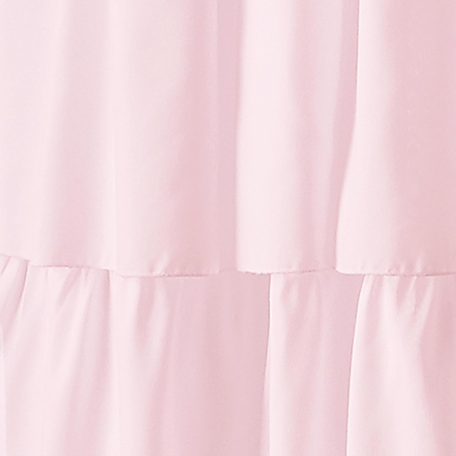 Flounced Ruffle Rod Pocket 100% Polyester, 42 X 84 Inch, 1 Curtain Panel, Pink