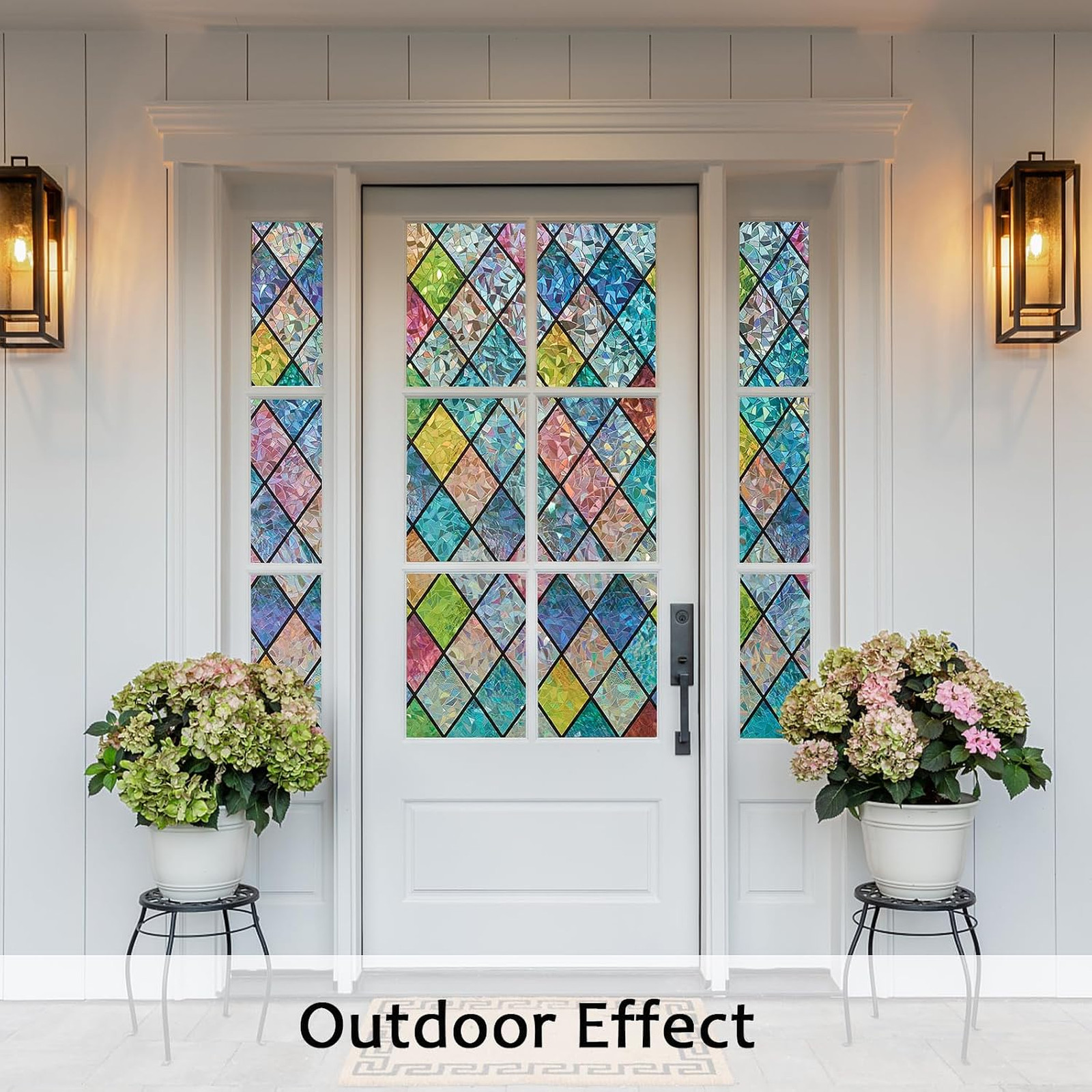 Window Privacy Film Static Cling Frosted Glass Decorative UV Resistant 17.5 x