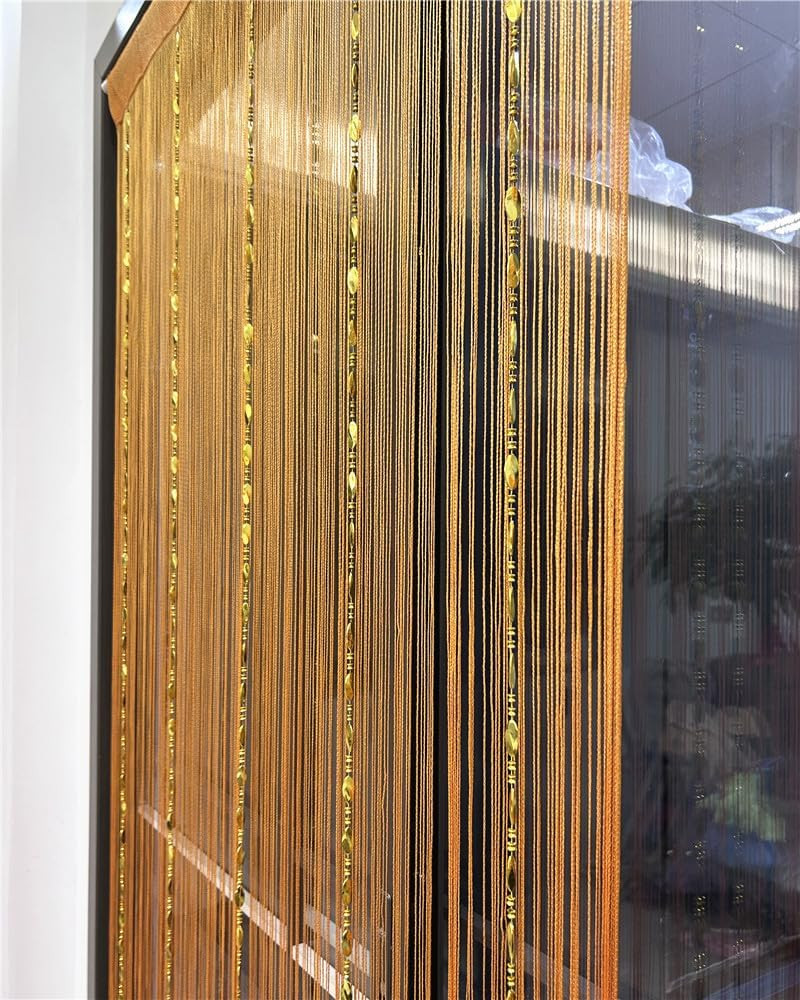 100cmX200cm Decorative Door String Curtain Beads Wall Panel Fringe Window Room D