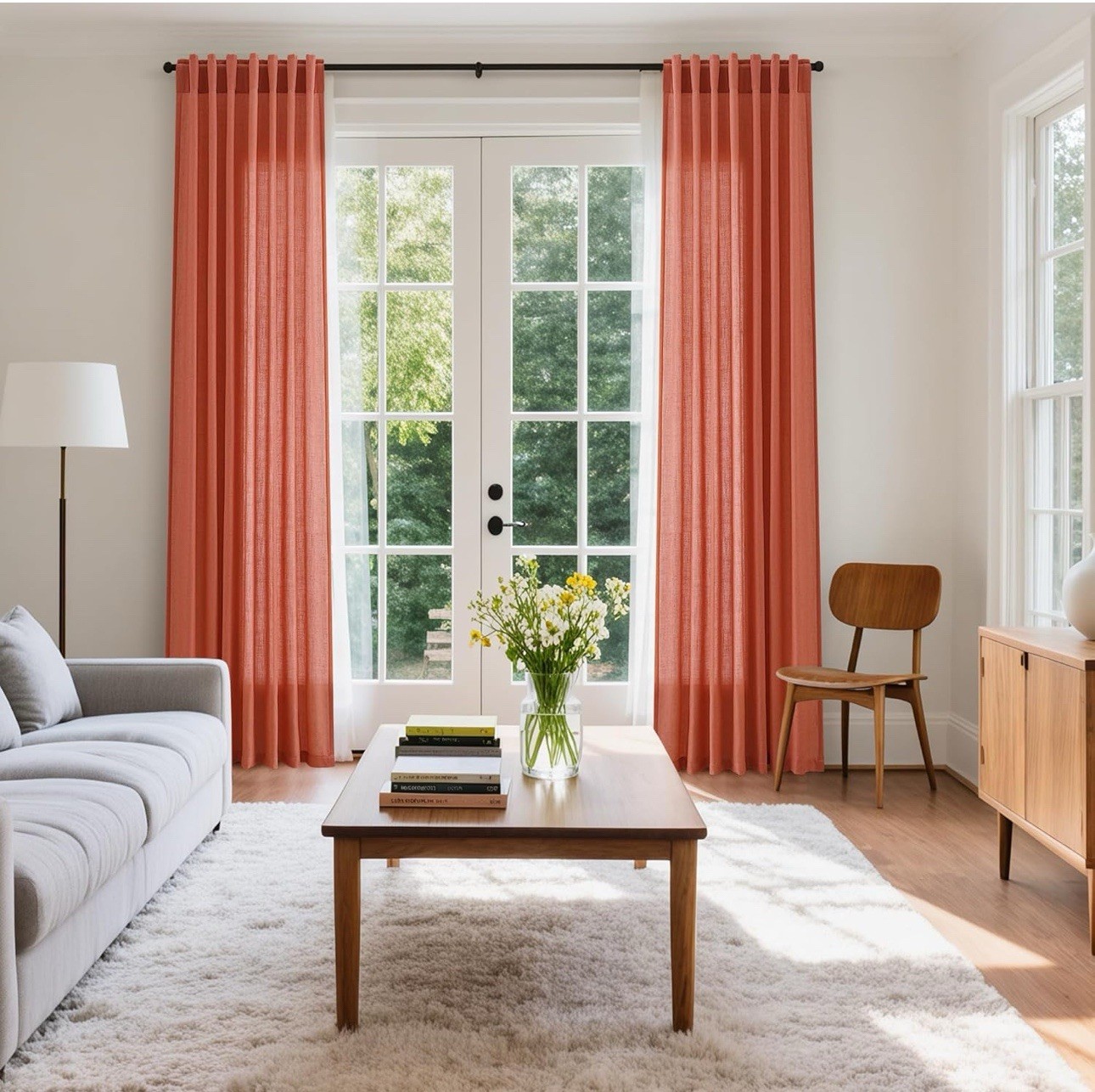 Aesthetics Curtains 2 Panels Linen Blend 52×120