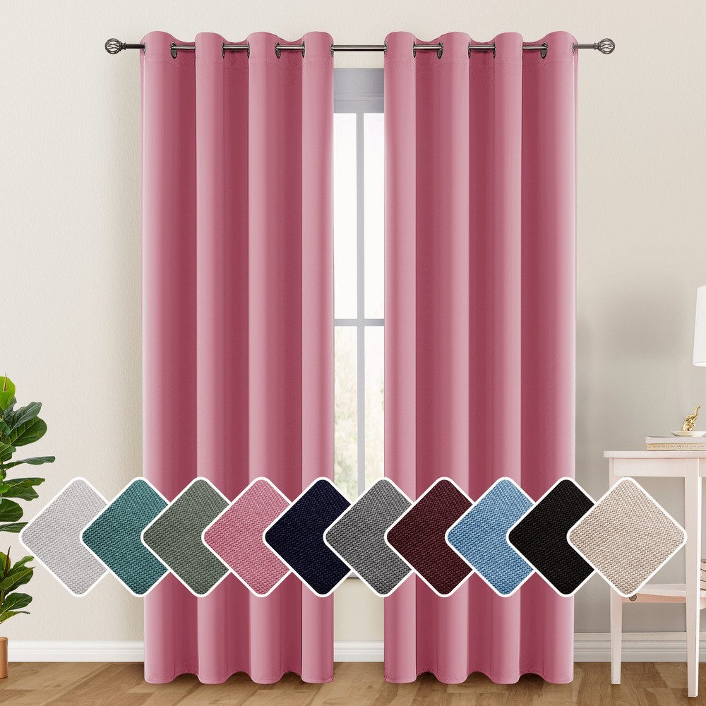 Blackout Curtain Room Darkening Window Curtains Insulated Thermal Grommet Panels
