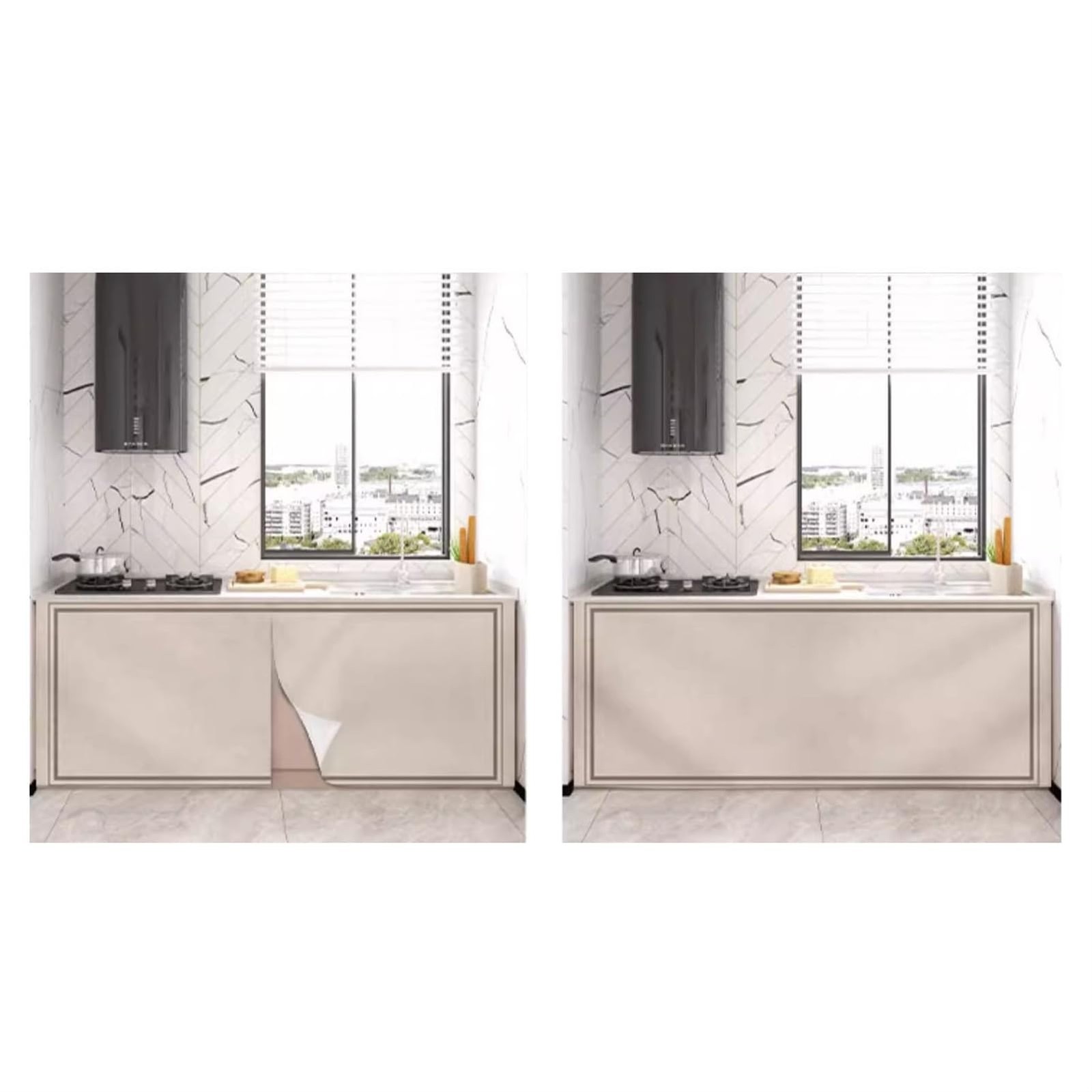 Short Cabinet Curtains for Kitchen, Privacy Closet Curtain Dust-Proof Under S…