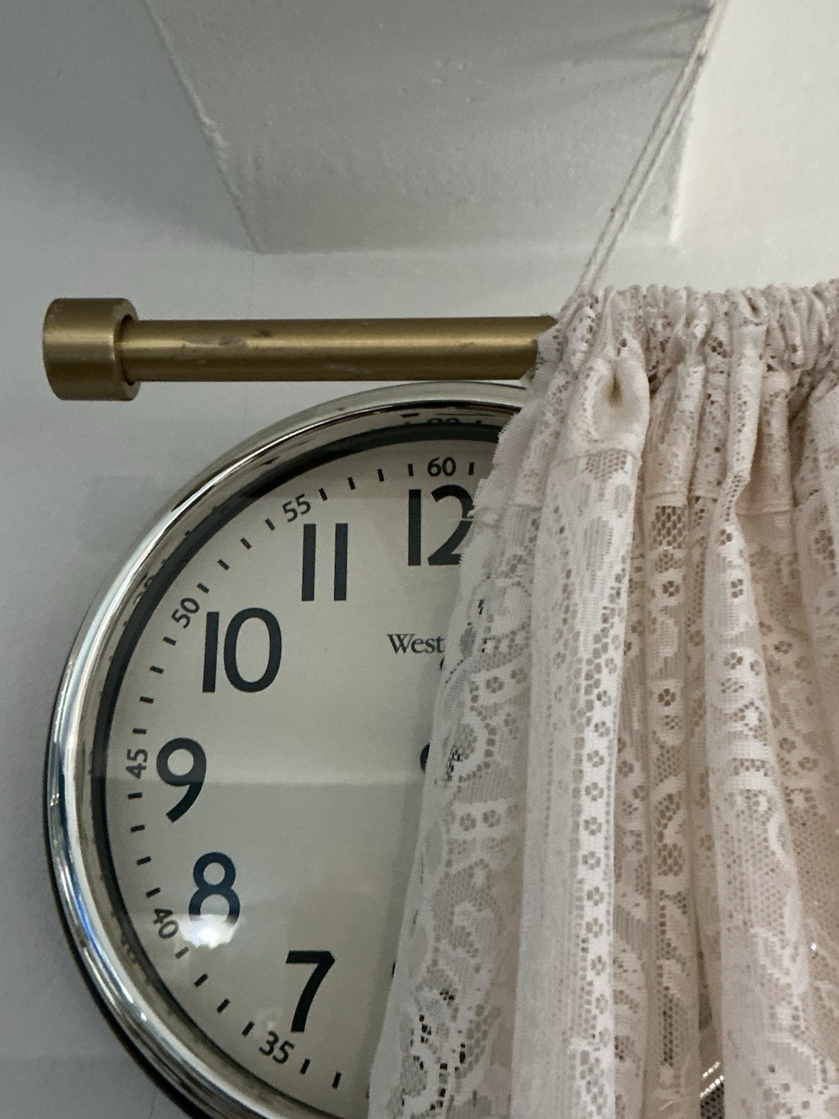 White(beige) Lace Curtins Panel From Home Collection Brand