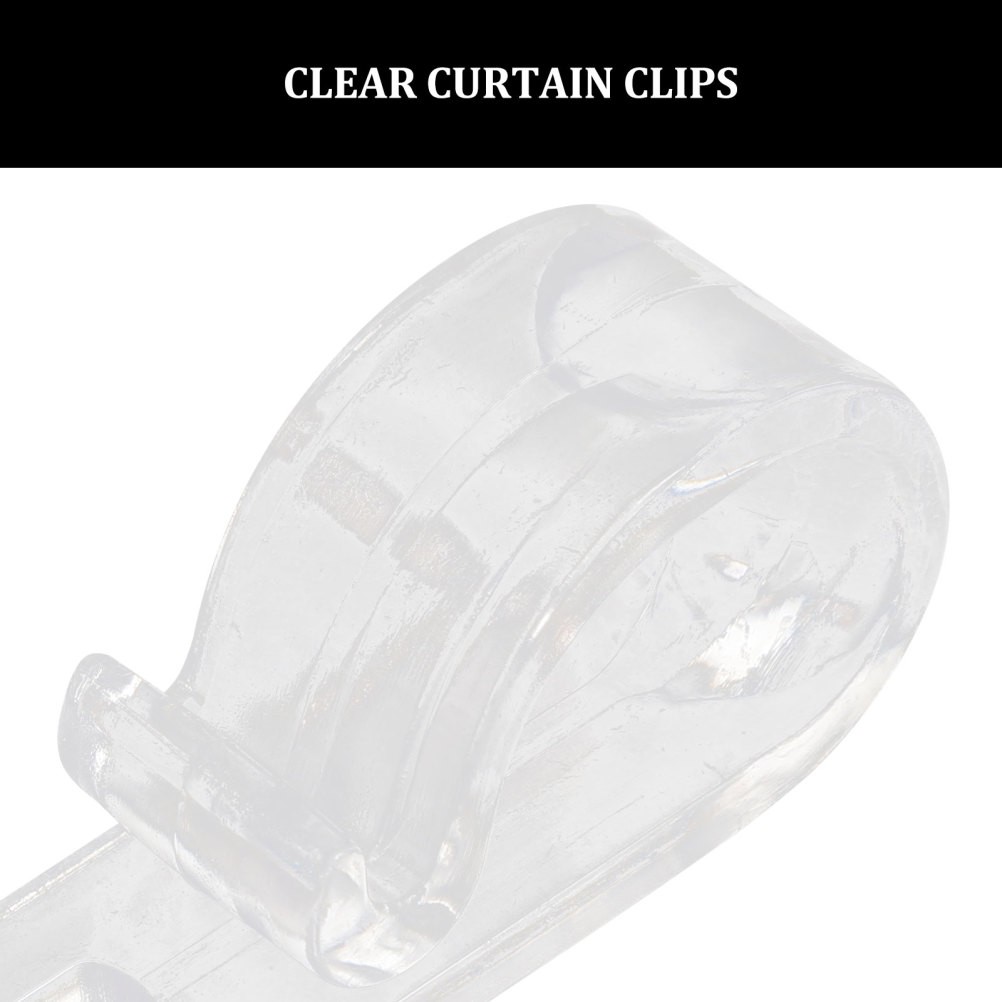 10Pcs Flexible Pom Roller Blind Clips Clear Curtain Hooks for Child Safety