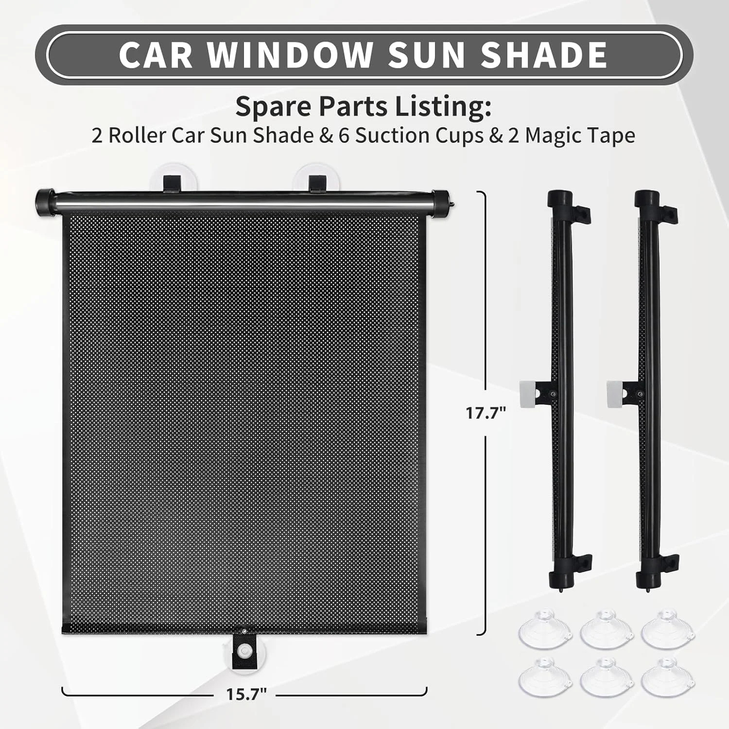 Sfee Car Window Shade for Side Windows, 2 Pack Sun Shade Retractable for Car Blo