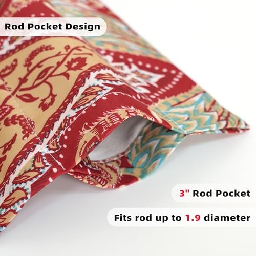 Christopher Peacock Floral Pattern Thermal 52″W x 18″L (Pack of 1) Red